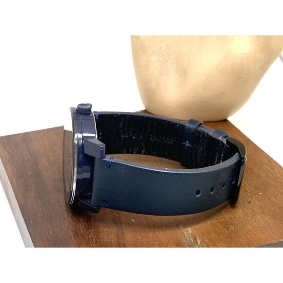 Movado Men's Watch 3600370 Bold Swiss Quartz Blue Dial 42mm Black Leather Band - Picture 9 of 14